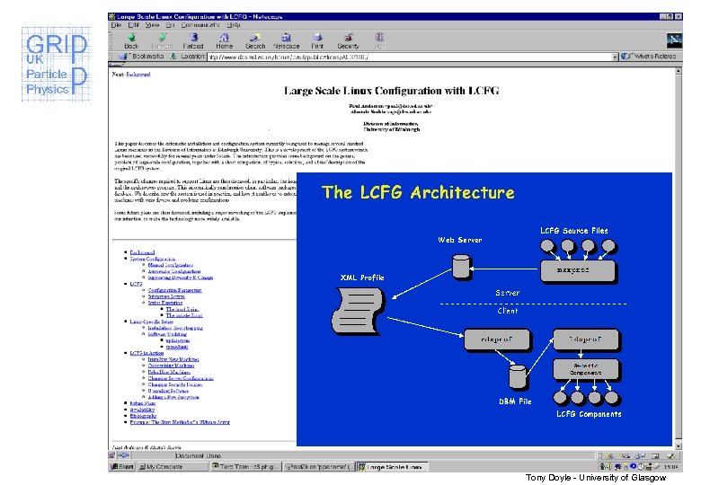 Tony Doyle - University of Glasgow 