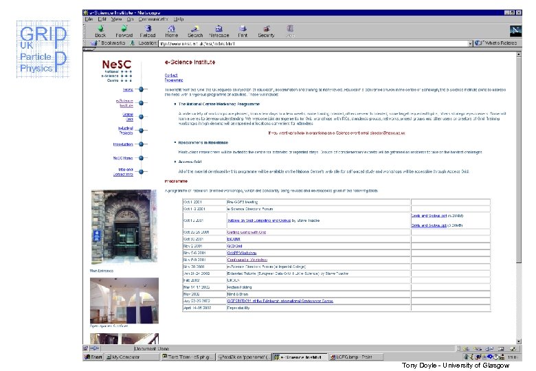 Tony Doyle - University of Glasgow 