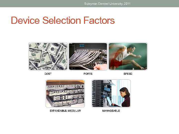 Suleyman Demirel University, 2011 Device Selection Factors 