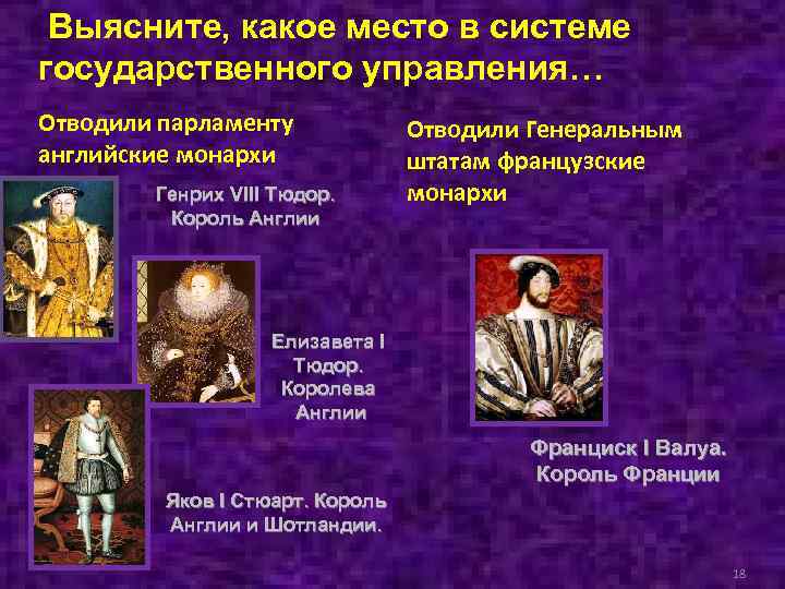 Выясните, какое место в системе государственного управления… Отводили парламенту английские монархи Генрих VIII Тюдор.