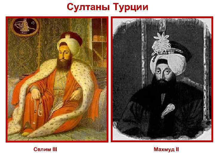 Султаны Турции Селим III Махмуд II 