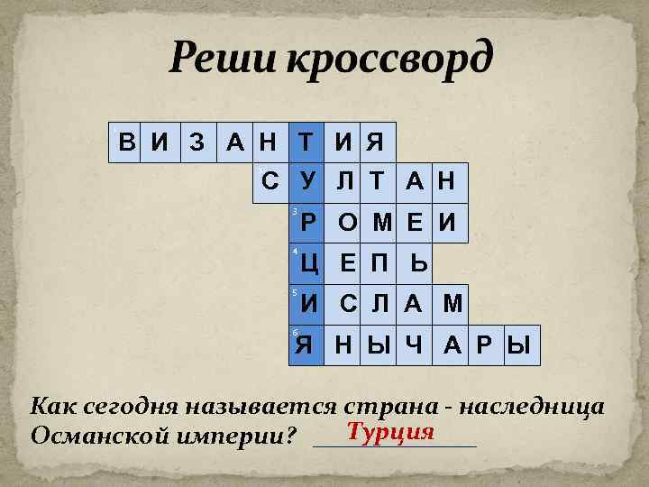 1 В И З А Н Т И Я 2 С У Л Т