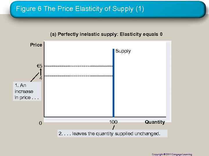 Figure 6 The Price Elasticity of Supply (1) (a) Perfectly inelastic supply: Elasticity equals