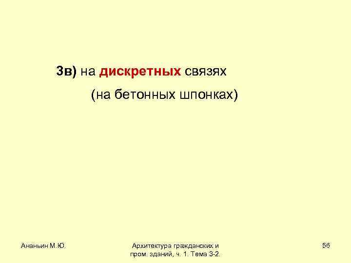 3 в) на дискретных связях (на бетонных шпонках) Ананьин М. Ю. Архитектура гражданских и