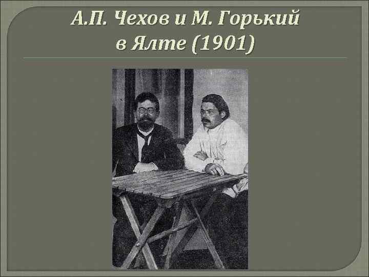 А. П. Чехов и М. Горький в Ялте (1901) 