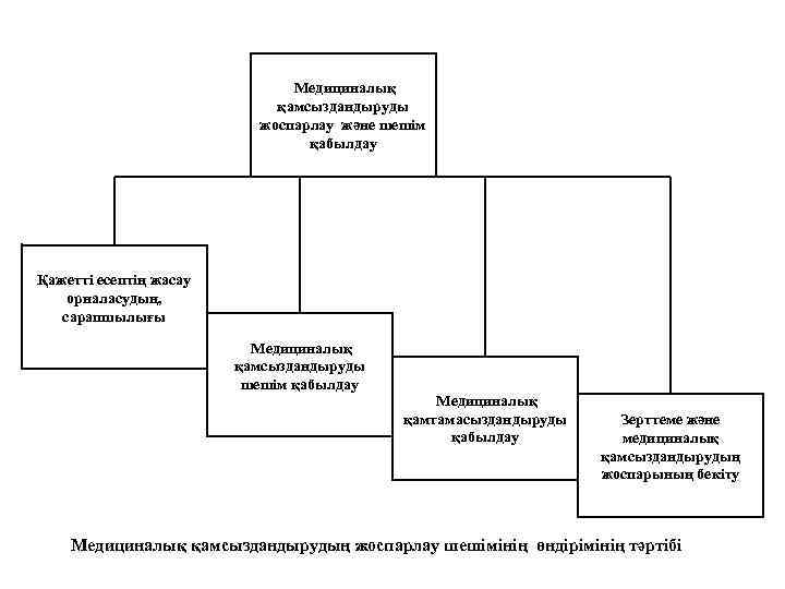 Медициналық қамсыздандыруды жоспарлау және шешім қабылдау Қажетті есептің жасау орналасудың, сарапшылығы Медициналық қамсыздандыруды шешім