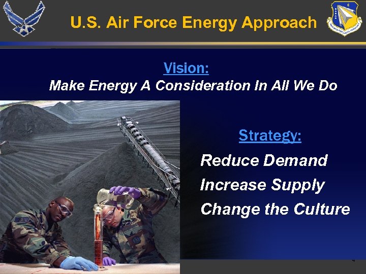 U. S. Air Force Energy Approach Vision: Make Energy A Consideration In All We