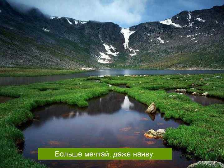 Больше мечтай, даже наяву. 