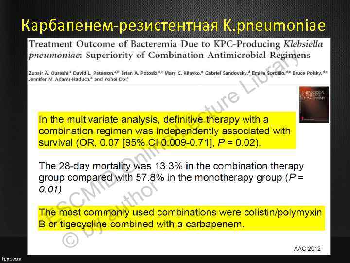 Карбапенем-резистентная K. pneumoniae 
