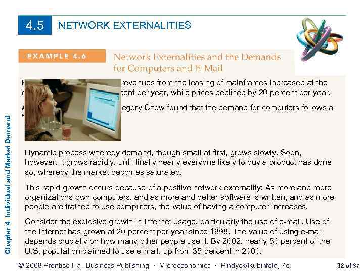 4. 5 NETWORK EXTERNALITIES Chapter 4 Individual and Market Demand From 1954 to 1965,