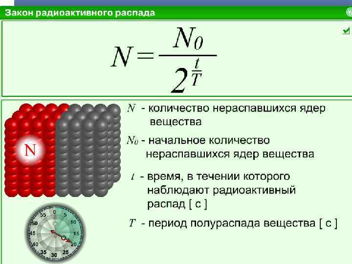 Закон радиоактивного распада 