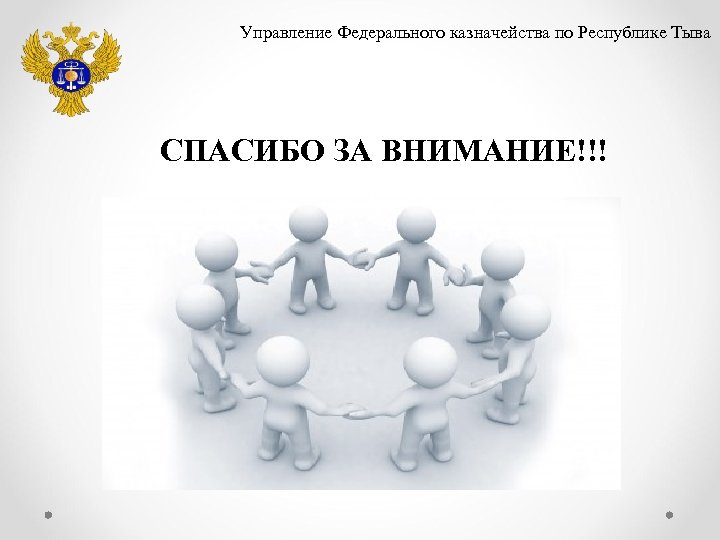 Управление Федерального казначейства по Республике Тыва СПАСИБО ЗА ВНИМАНИЕ!!! 