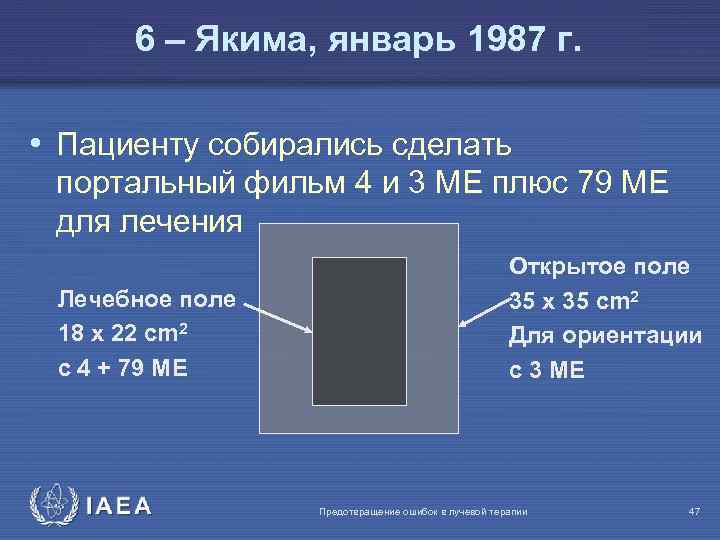 6 – Якима, январь 1987 г. • Пациенту собирались сделать портальный фильм 4 и