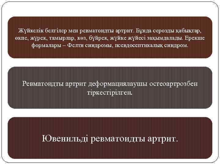 Ревматоидты артрит қазақша презентация