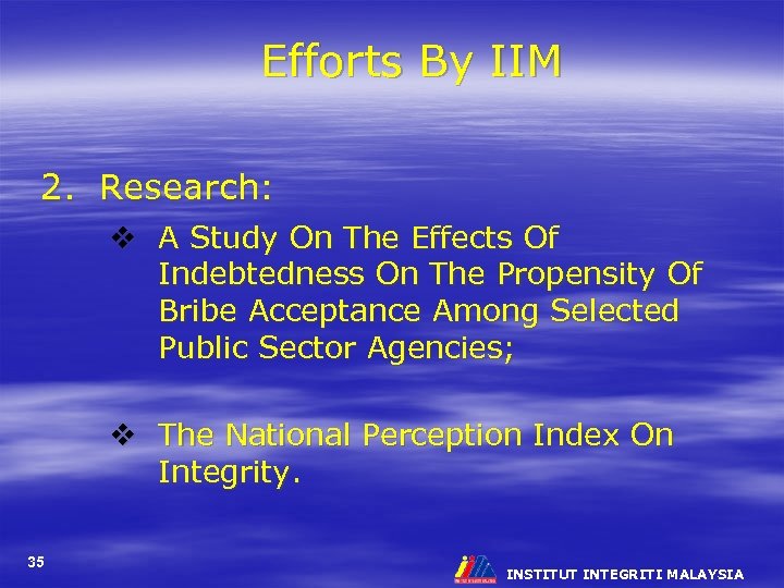 Efforts By IIM 2. Research: v A Study On The Effects Of Indebtedness On