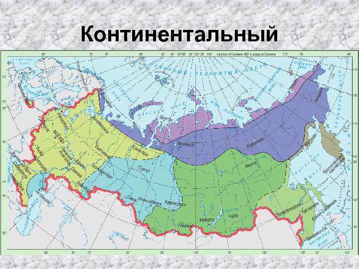 Континентальный • Занимает Западно-Сибирскую равнину 