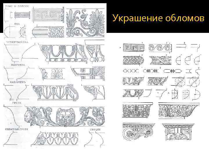 Украшение обломов 