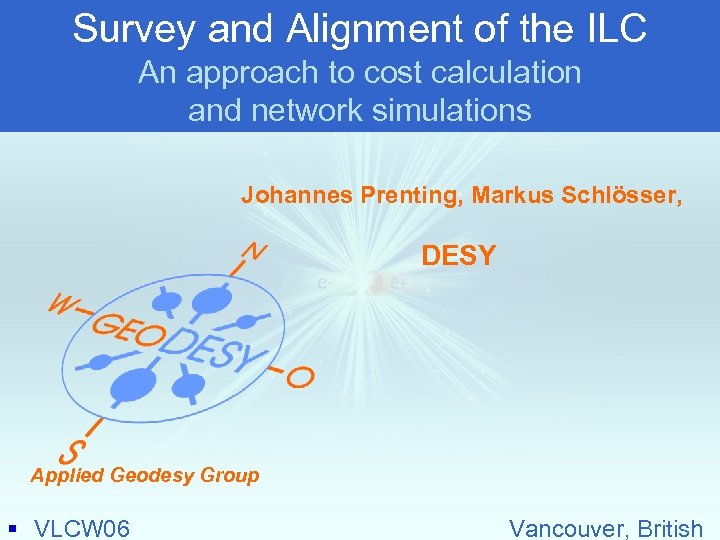 Survey and Alignment of the ILC An approach to cost calculation and network simulations