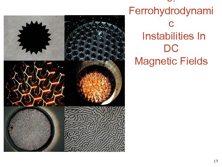 3. Ferrohydrodynami c Instabilities In DC Magnetic Fields 17 