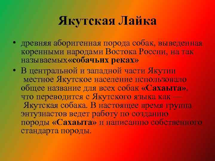 Якутская Лайка • древняя аборигенная порода собак, выведенная коренными народами Востока России, на так