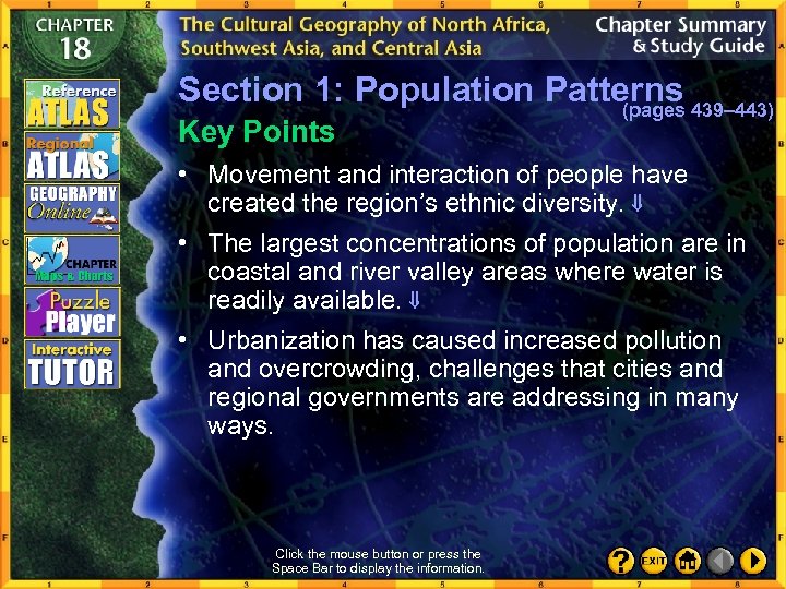 Section 1: Population Patterns 439– 443) (pages Key Points • Movement and interaction of