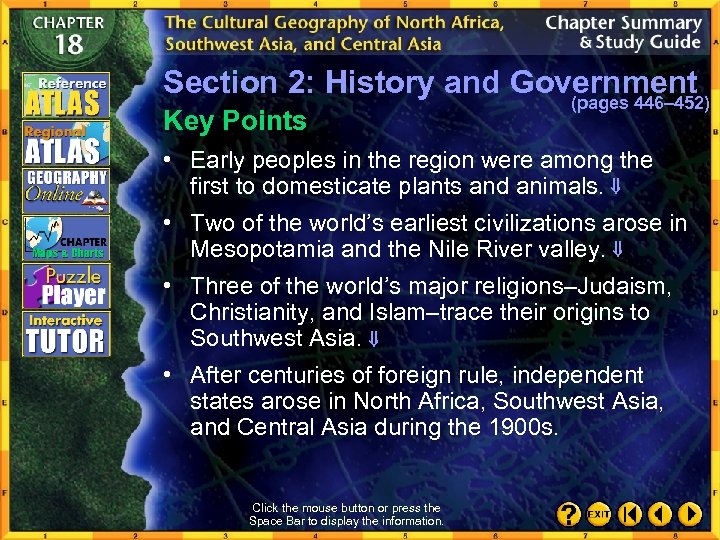 Section 2: History and Government (pages 446– 452) Key Points • Early peoples in