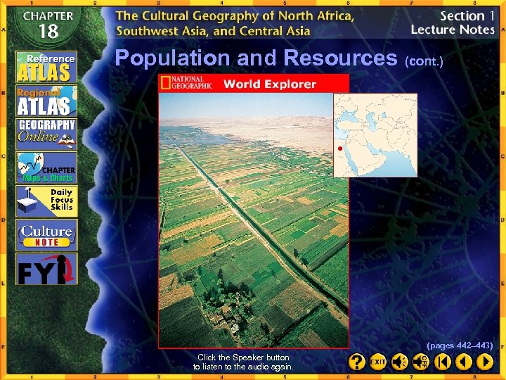 Population and Resources (cont. ) (pages 442– 443) Click the Speaker button to listen