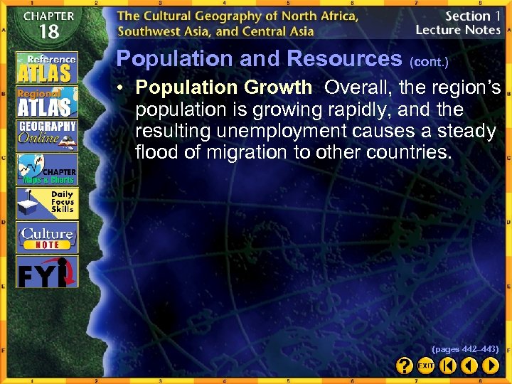 Population and Resources (cont. ) • Population Growth Overall, the region’s population is growing