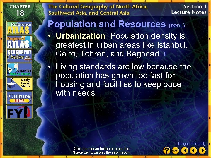 Population and Resources (cont. ) • Urbanization Population density is greatest in urban areas