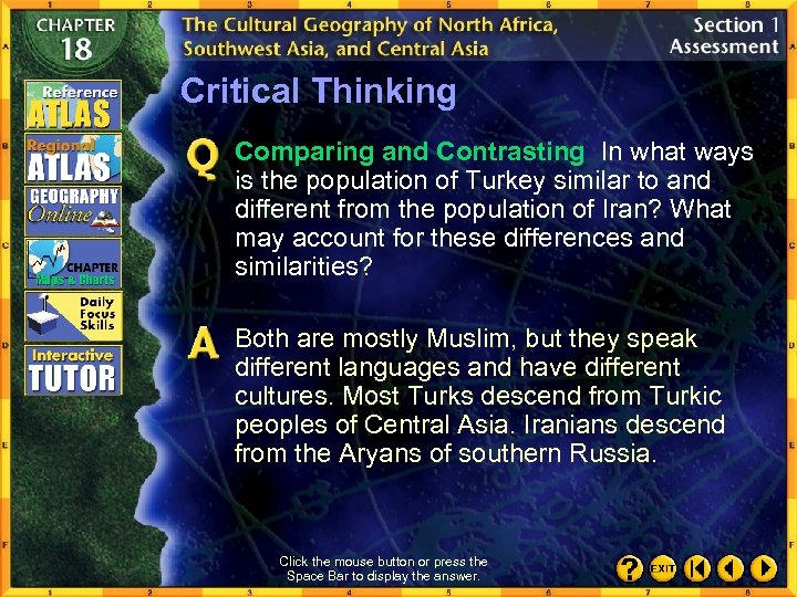 Critical Thinking Comparing and Contrasting In what ways is the population of Turkey similar