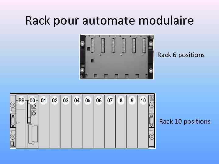 Rack pour automate modulaire Rack 6 positions Rack 10 positions 
