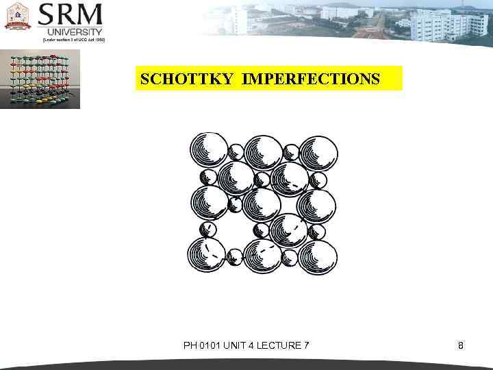 SCHOTTKY IMPERFECTIONS PH 0101 UNIT 4 LECTURE 7 8 