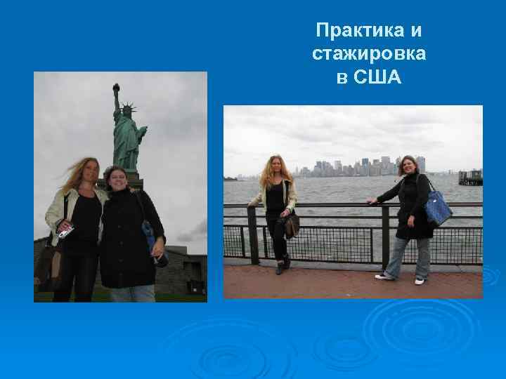 Практика и стажировка в США 