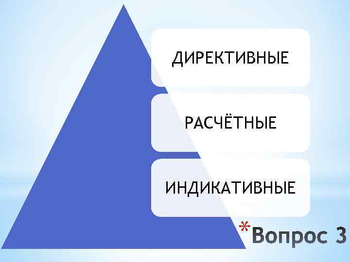 ДИРЕКТИВНЫЕ РАСЧЁТНЫЕ ИНДИКАТИВНЫЕ * 