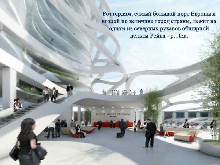 Роттердам, самый большой порт Европы и второй по величине город страны, лежит на одном