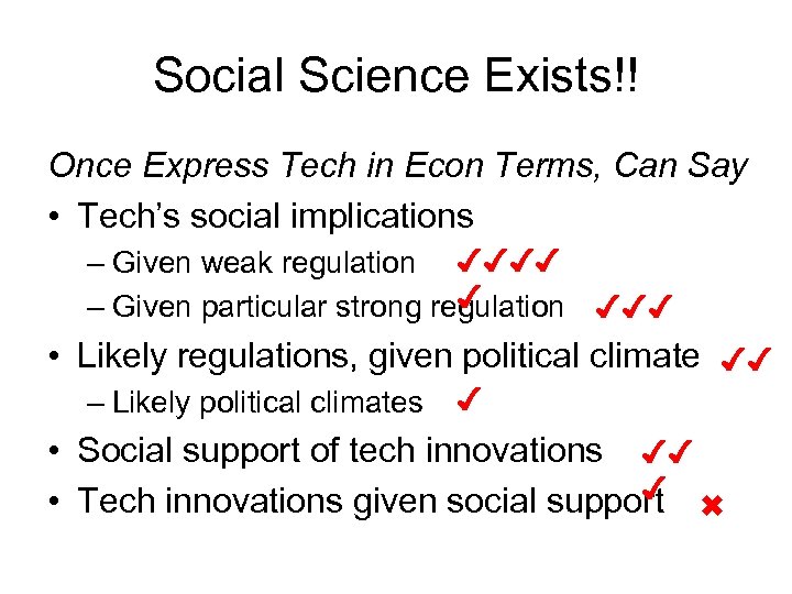 Social Science Exists!! Once Express Tech in Econ Terms, Can Say • Tech’s social