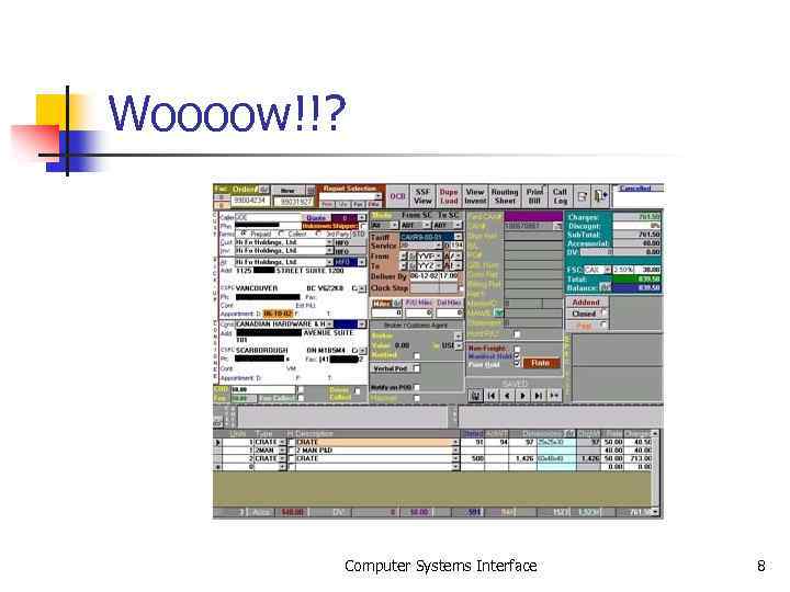 Woooow!!? Computer Systems Interface 8 