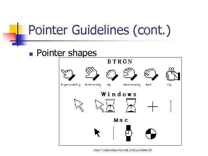 Pointer Guidelines (cont. ) n Pointer shapes 