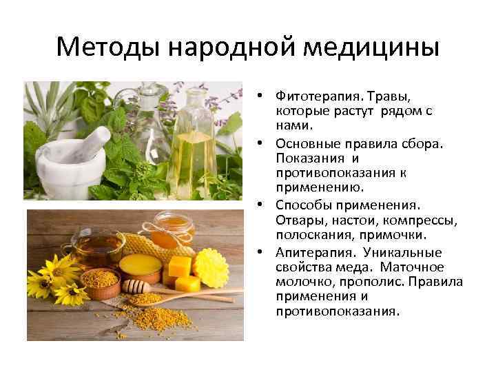 Методы народной медицины • Фитотерапия. Травы, которые растут рядом с нами. • Основные правила