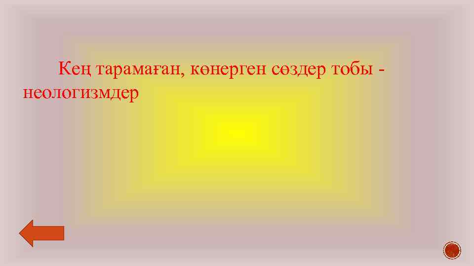 Кең тарамаған, көнерген сөздер тобы - неологизмдер 