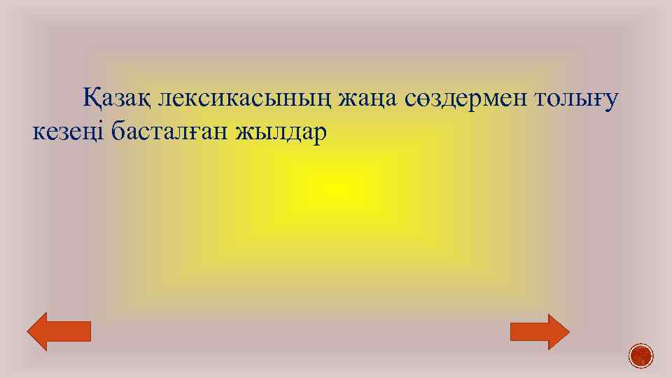 Қазақ лексикасының жаңа сөздермен толығу кезеңі басталған жылдар 