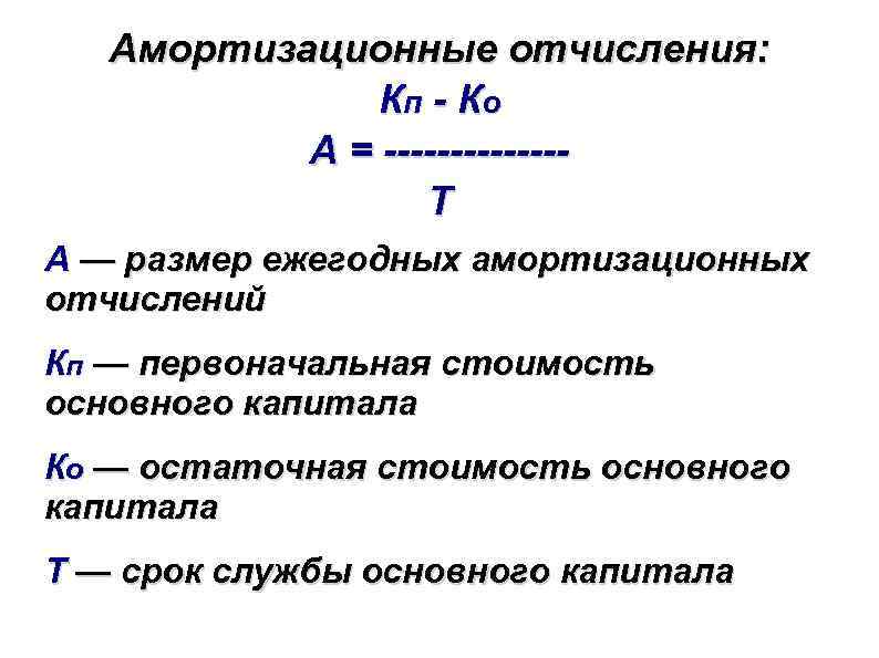 Использование амортизационных отчислений