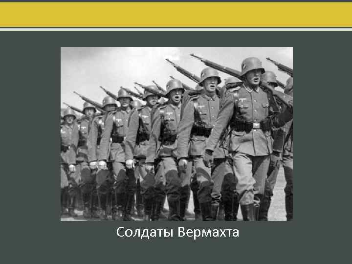 Солдаты Вермахта 