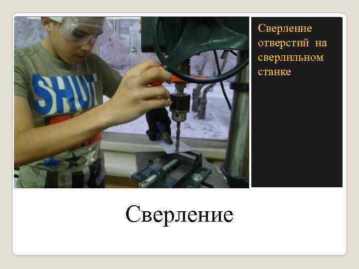 Сверление отверстий на сверлильном станке Сверление 