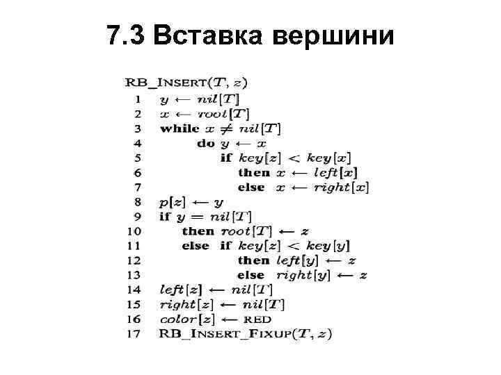7. 3 Вставка вершини 