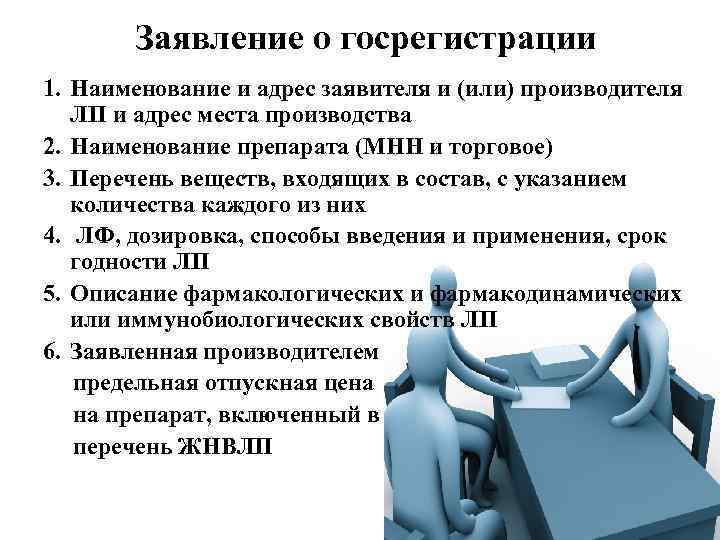 Заявление о госрегистрации 1. Наименование и адрес заявителя и (или) производителя ЛП и адрес