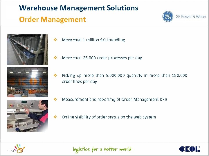 Warehouse Management Solutions Order Management v v Picking up more than 5. 000 quantity