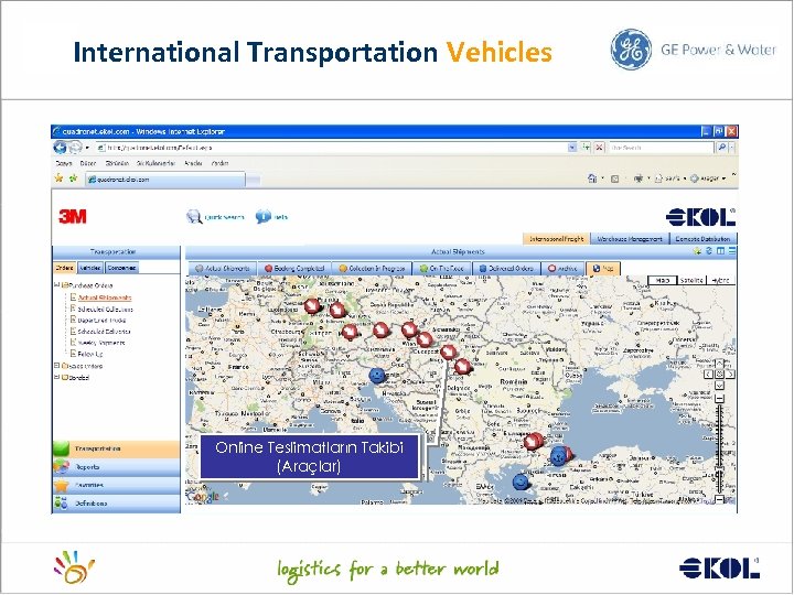 International Transportation Vehicles Online Teslimatların Takibi (Araçlar) 