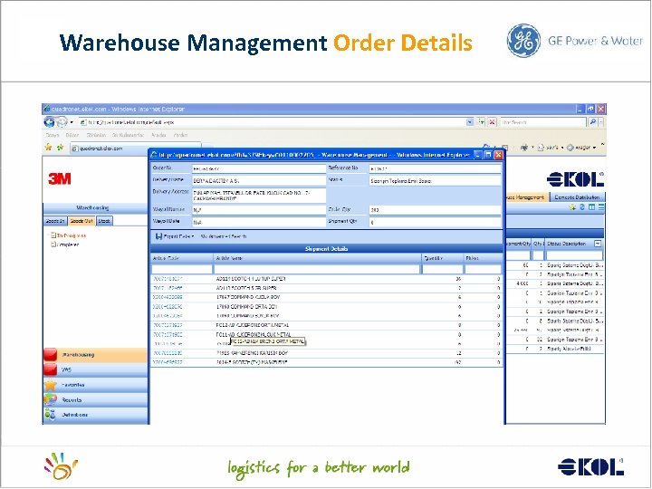 Warehouse Management Order Details 