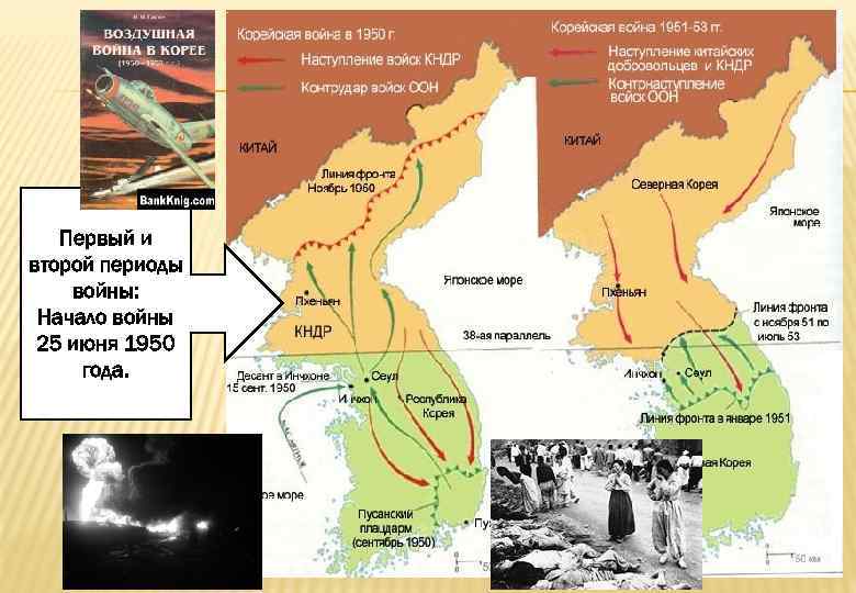 Первый и второй периоды войны: Начало войны 25 июня 1950 года. 